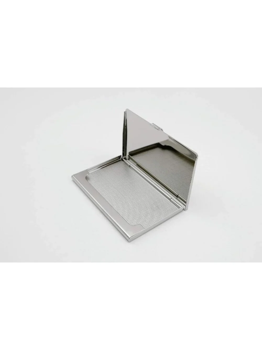 Elegant Mother of Pearl Business Card Case & ID Holder - Slim Metal Travel